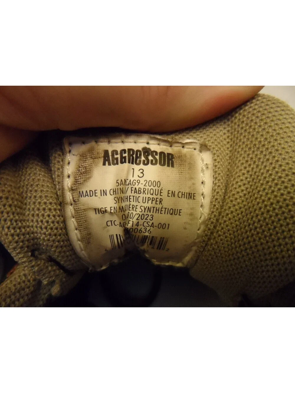 AGGRESSOR Men's Low-Cut Steel Toe Steel Plate Work Shoes 2000 Grey Size 13M